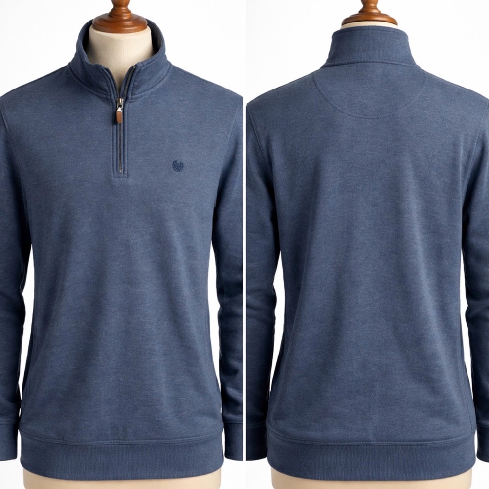 Chaps Men's Navy Zip-Up Sweater
